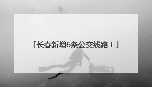 长春新增6条公交线路！