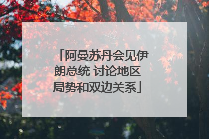 阿曼苏丹会见伊朗总统 讨论地区局势和双边关系
