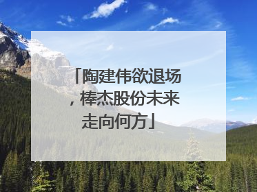 陶建伟欲退场，棒杰股份未来走向何方