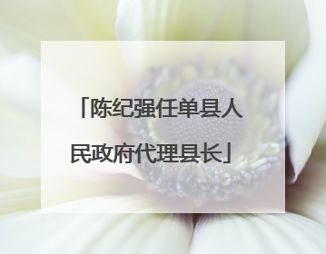 陈纪强任单县人民政府代理县长