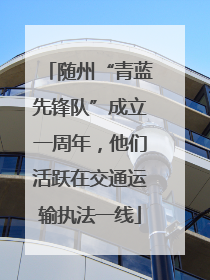 随州“青蓝先锋队”成立一周年，他们活跃在交通运输执法一线