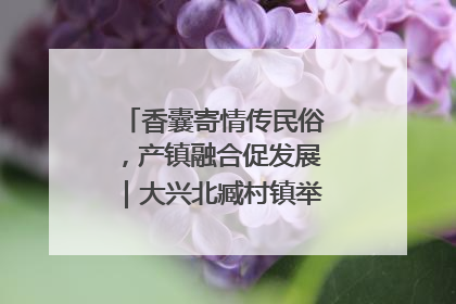 香囊寄情传民俗，产镇融合促发展｜大兴北臧村镇举办端午主题活动