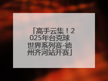 高手云集！2025年台克球世界系列赛-德州齐河站开赛