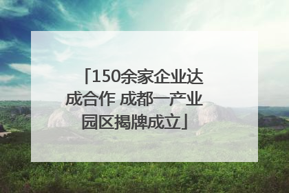 150余家企业达成合作 成都一产业园区揭牌成立