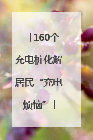 160个充电桩化解居民“充电烦恼”