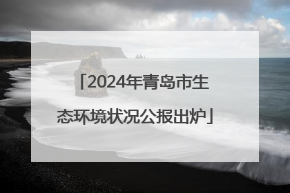 2024年青岛市生态环境状况公报出炉