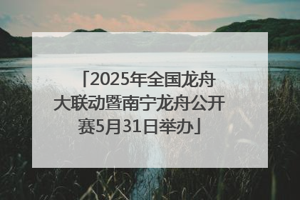2025年全国龙舟大联动暨南宁龙舟公开赛5月31日举办