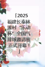 2025福建长泰林溪村“乐动杯”全国气排球邀请赛正式开幕！