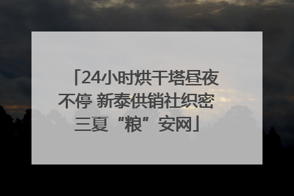 24小时烘干塔昼夜不停 新泰供销社织密三夏“粮”安网