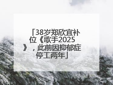 38岁郑欣宜补位《歌手2025》，此前因抑郁症停工两年