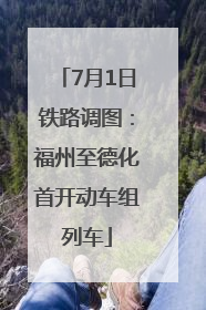 7月1日铁路调图：福州至德化首开动车组列车
