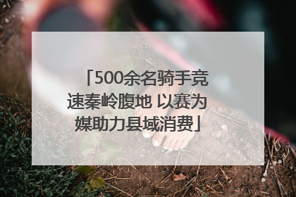 500余名骑手竞速秦岭腹地 以赛为媒助力县域消费